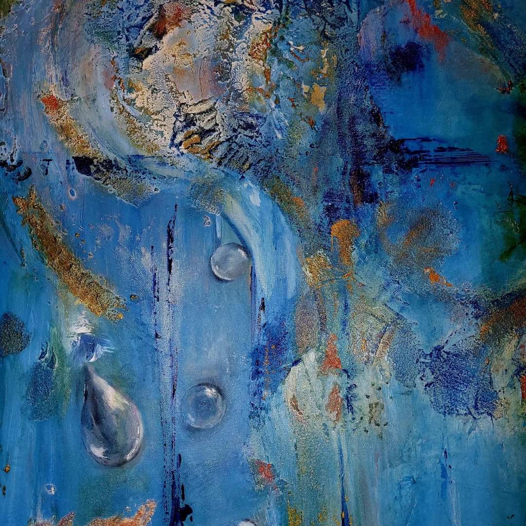 Acrylbild Blau/Ozean